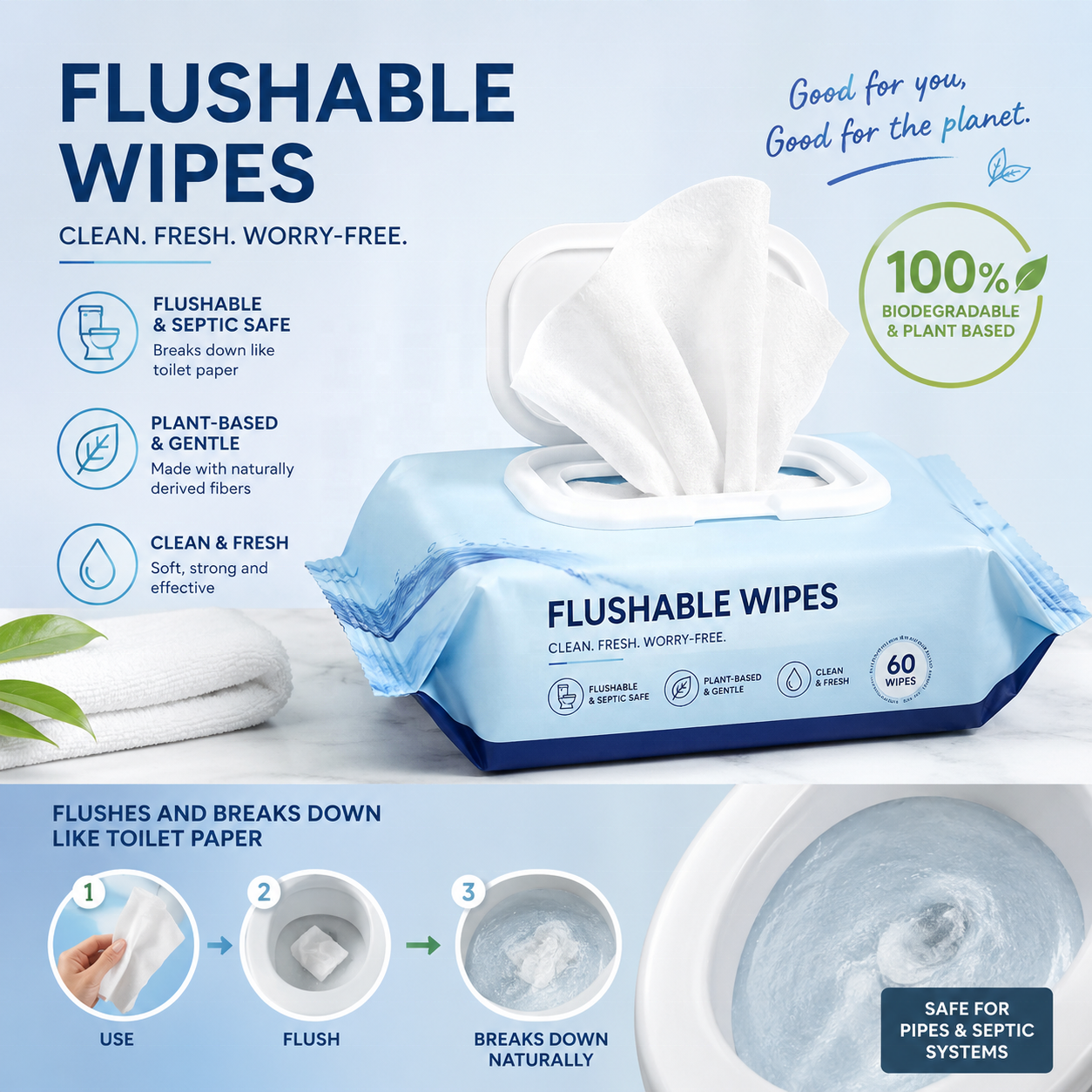 Flushable Wipes